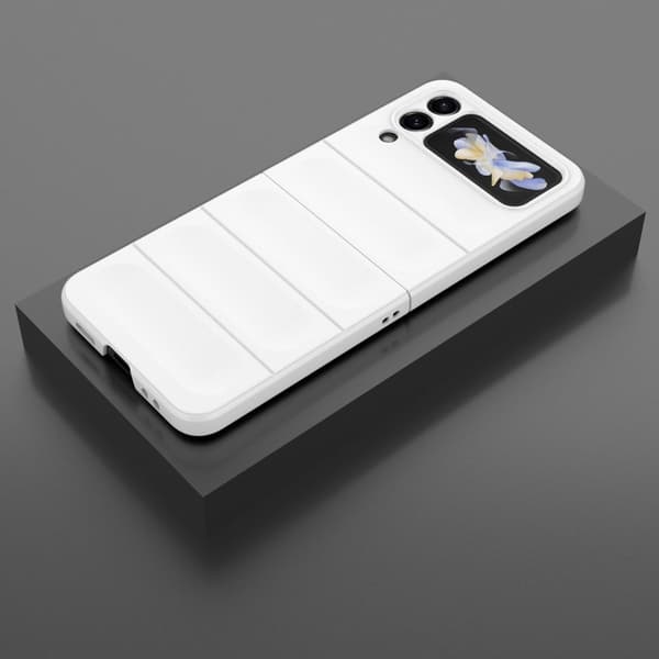 Mjukt greppformat Samsung Galaxy Z Flip4 skal - Vit Vit