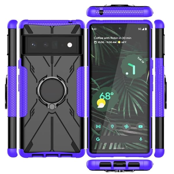 Kickstand-cover med magnetisk plade til Google Pixel 6 Pro - Lilla Purple