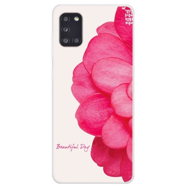 Deco Samsung Galaxy M31 kuoret - Punainen Kukka Red