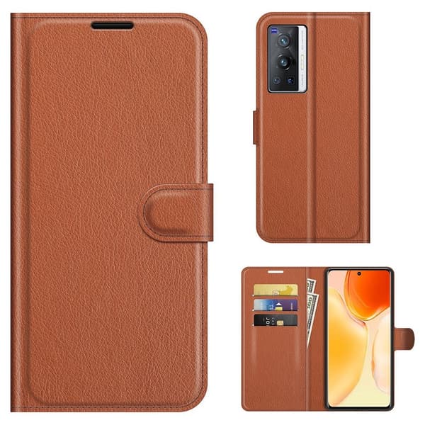 Classic Vivo X70 Pro Flip Etui - Brun Brown