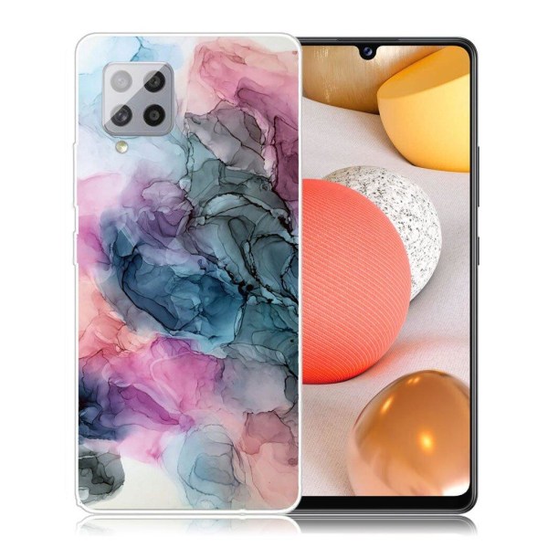 Marble design Samsung Galaxy A42 5G kotelot - Osmose Ruusu Ja Vihreä Multicolor