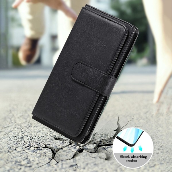 10-slot Pung Etui til Xiaomi Redmi A1 - Sort Black