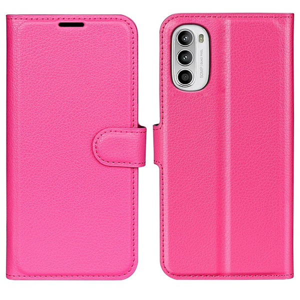 Klassisk Motorola Moto G82 / Motorola Moto G52 flip etui - Pink Pink