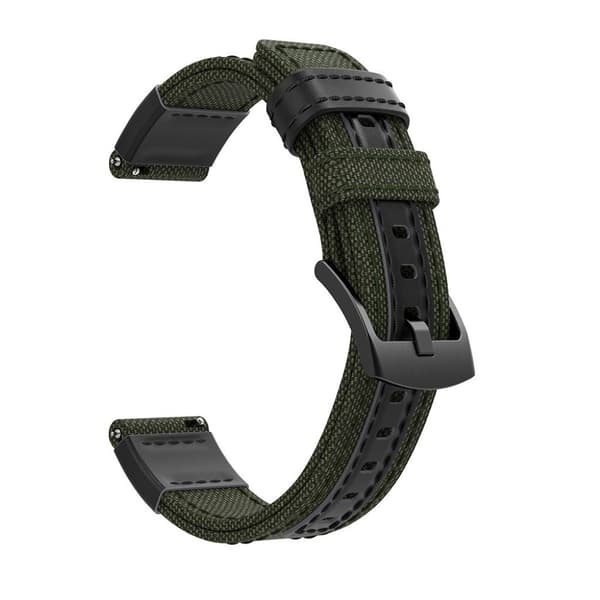 Samsung Galaxy Gear S3 / S3 Frontier / Galaxy Watch 46mm klockband av äkta läder - Armégrön Grön