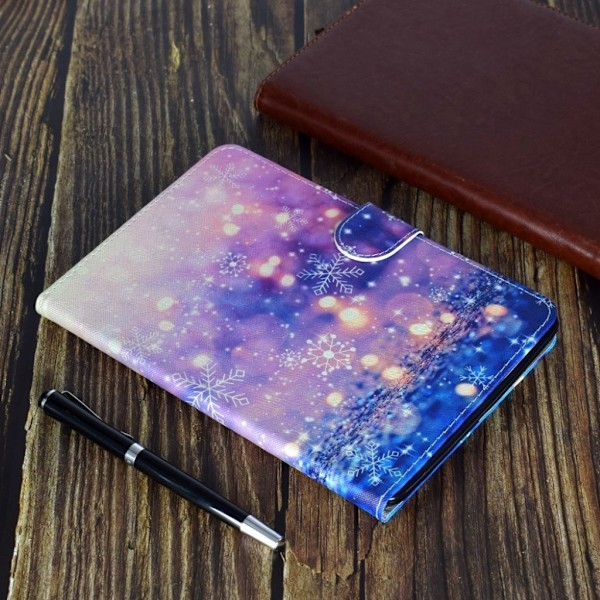 Samsung Galaxy Tab A 10.1 (2019) mønster læder etui - Lys og Snefnug Multicolor