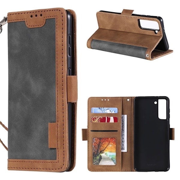 Surburbian Samsung Galaxy S21 Flip Case - harmaa Silver grey