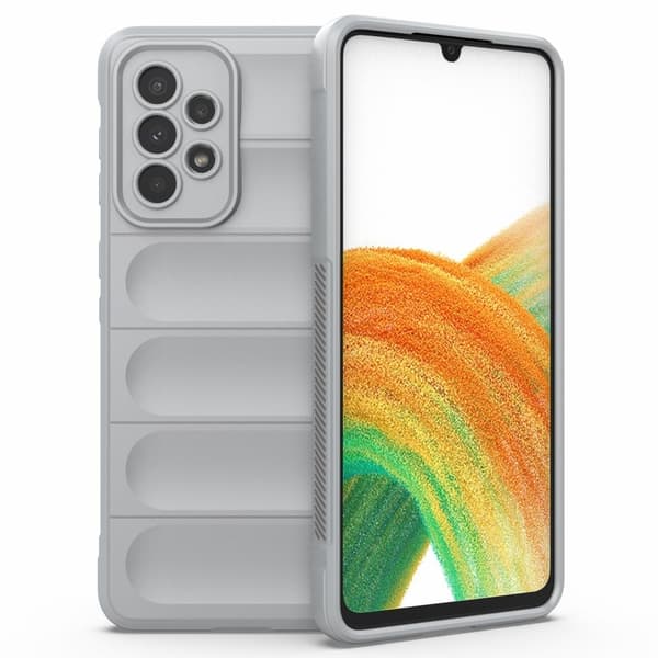 Deksel med mykt grep for Samsung Galaxy A33 5G - Lysegrå Silver grey