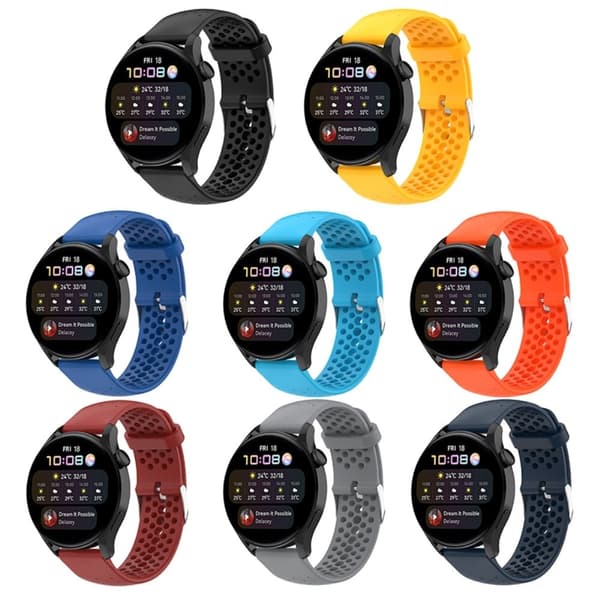 20 mm snabbkopplingsarmband i silikon för Huawei-klocka - Orange Orange