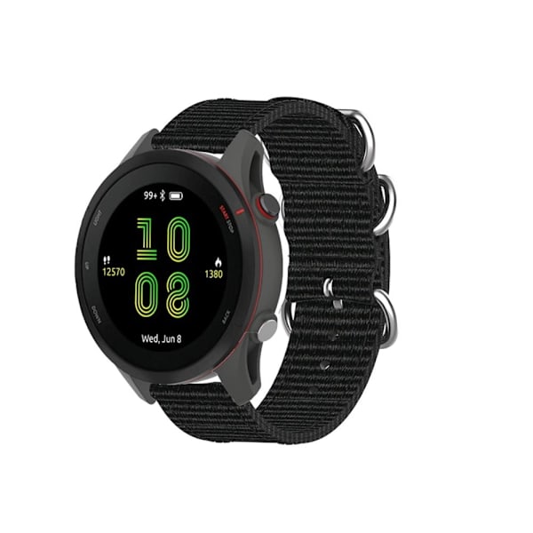 Garmin Forerunner 255 klockarmband i nylon - Svart Svart