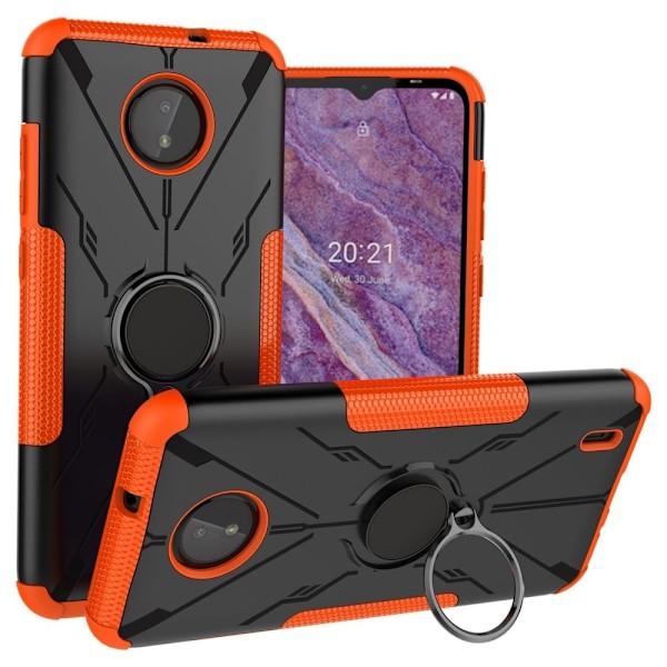 Kickstand-skydd med magnetisk platta för Nokia C10 / C20 - Orange Orange