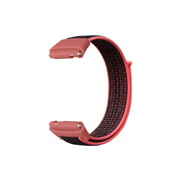 Xiaomi Redmi Watch 3 Lite / Watch 3 Active Nylon Watch Strap Loop Fastener Replacement Band - Rød + Svart Red