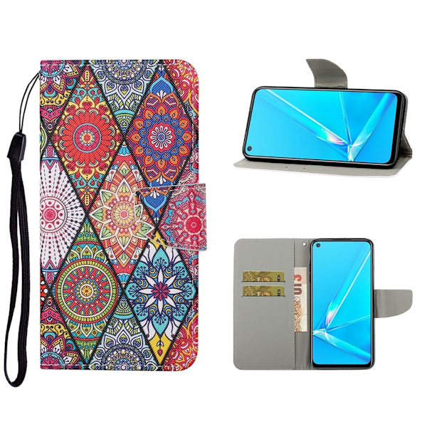 Wonderland Samsung Galaxy A72 5G Flip etui - Mandala Pattern Multicolor