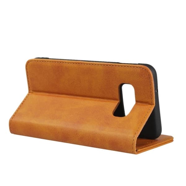 Samsung Galaxy S10e auto-absorberet læderetui - Brun Brown