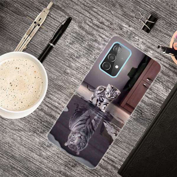 Deco Samsung Galaxy A72 5G etui - kat og tiger Multicolor