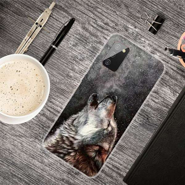 Deco Samsung Galaxy A02s (166mm) skal - Skrämmande Varg Silvergrå