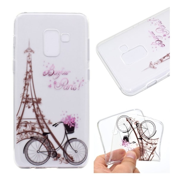 Samsung Galaxy J6 Pehmeä Kuviollinen TPU Takasuoja Kuori - Eiffel Torni Ja Polkupyörä Multicolor