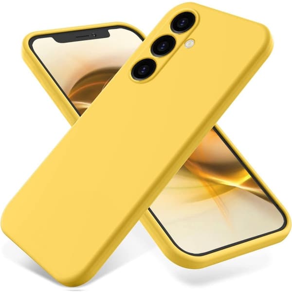 Matt Samsung Galaxy A05s skal av flytande silikon - Gul Gul