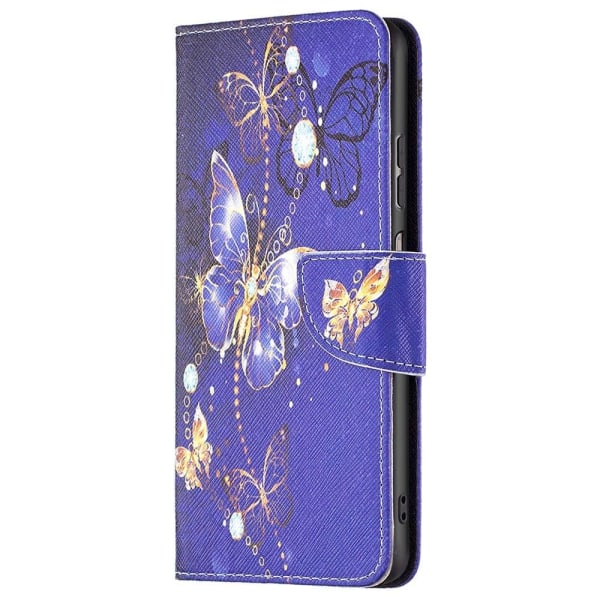 Wonderland Samsung Galaxy A73 flip etui - Lilla Sommerfugle Purple