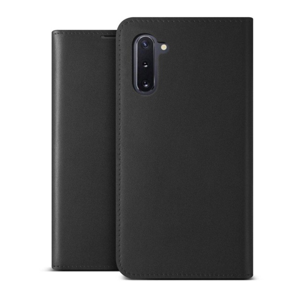 VRS Design ægte læder Diary for Galaxy Note 10 - Sort Black