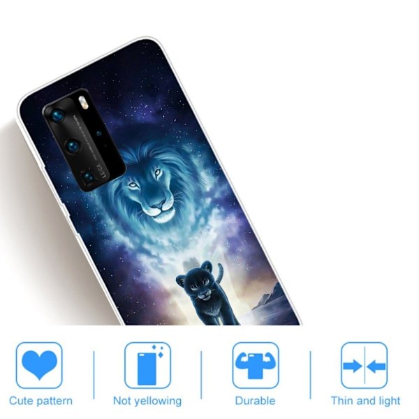 Deco Huawei P40 Pro Cover - Tiger Multicolor