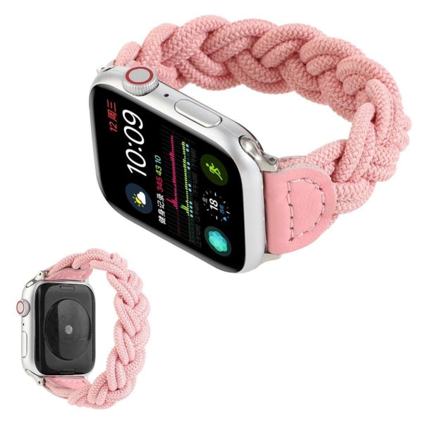 Apple Watch Series 6 / 5 44mm woven braid watch band - Pink Rosa