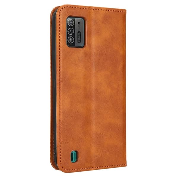 Bofink Vintage ZTE Blade A52 Lite Læretui - Brun Brown