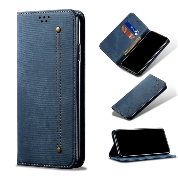Jeans Samsung Galaxy S21 FE fodral - Blå Blå