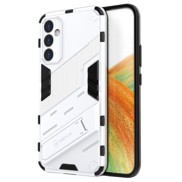 Stødsikker Hybrid Cover med A Moderne Touch til Samsung Galaxy A34 5G - Sølv Silver grey