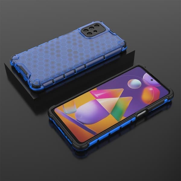 Bofink Honeycomb Samsung Galaxy M31s skal - Blå Blå
