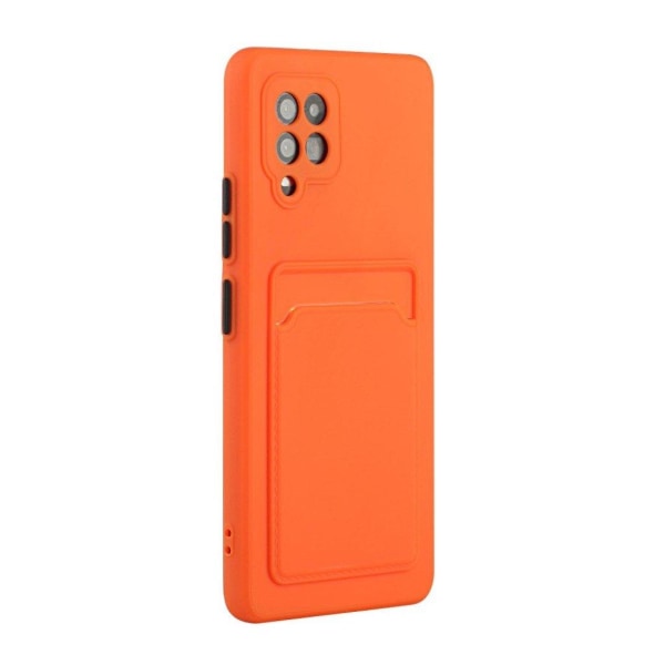 Card Holder Cover til Samsung Galaxy A42 5g - Orange Orange