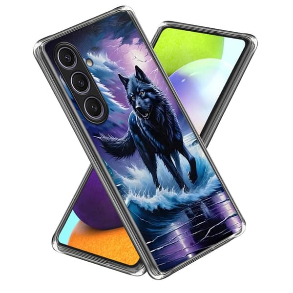 Vibe Samsung Galaxy S25 cover - Ulve Totem Blue