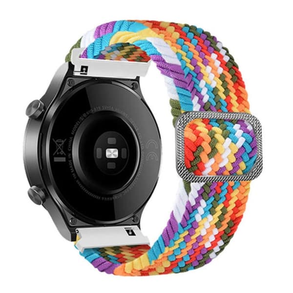 22 mm universellt nylonband med spänne - Regnbåge multifärg