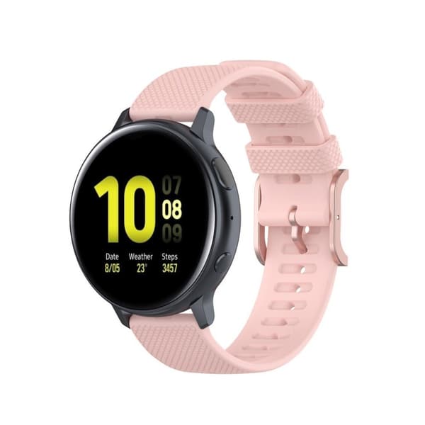 Silikoneurrem til Samsung Galaxy Watch 3 (41mm) / Active - Lyserød Pink