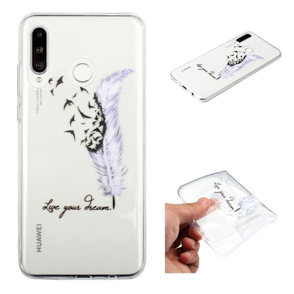 Deco Samsung Galaxy M20 skal - Halv Fjäder Transparent