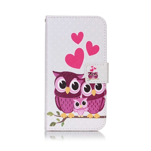 Moberg LG X Screen Nahkakotelo - Pöllöt Ja Sydämet Multicolor