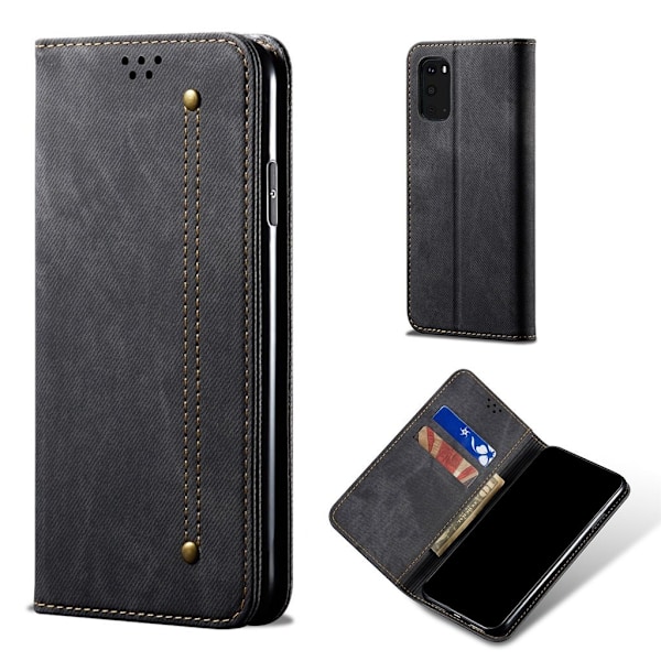 Jeans Samsung Galaxy S20 FE 5G flip etui - sort Black
