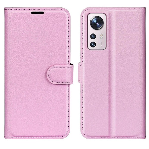 Klassisk Xiaomi 12 Lite flip etui - Pink Pink