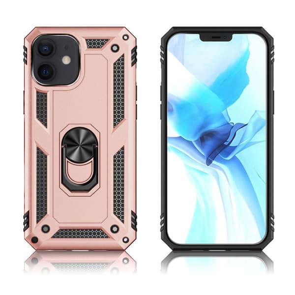Bofink Combat iPhone 12 / 12 Pro Etui - Rose Gull Pink