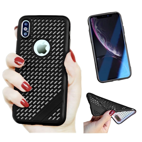 iPhone Xr hult varmeafledningsetui - Sort Black