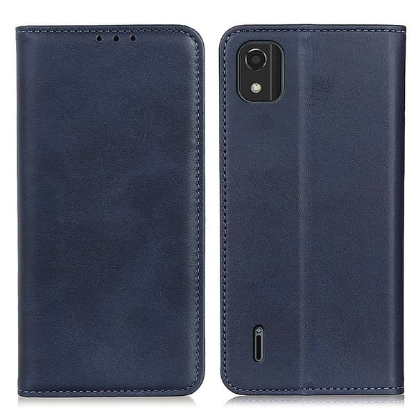 Äkta läder Nokia C2 2nd Edition fodral - Blå Blå