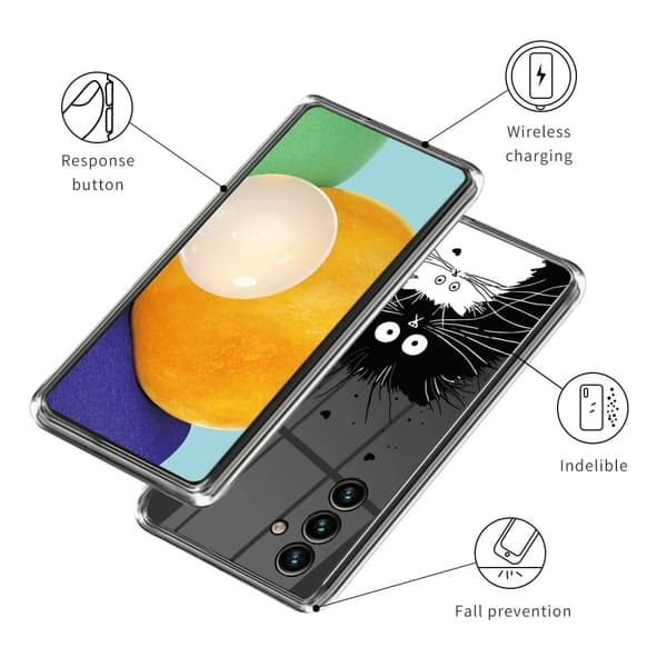 Deco Samsung Galaxy M14 skal - Två Katter Svart