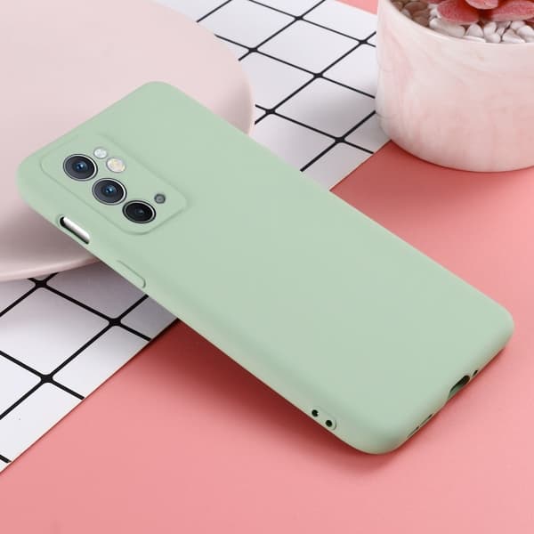 Matt flytende silikondeksel for OnePlus 9RT 5G - Grønn Green