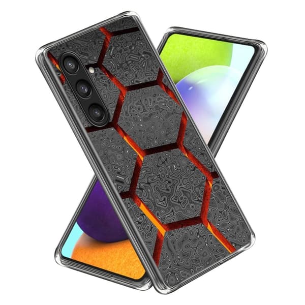 Deco Samsung Galaxy A25 skal - Mörk Geometrisk Svart