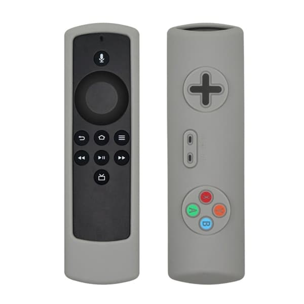 Amazon Fire TV Stick Lite -kaukosäätimen silikonisuojus - Harmaa Silver grey