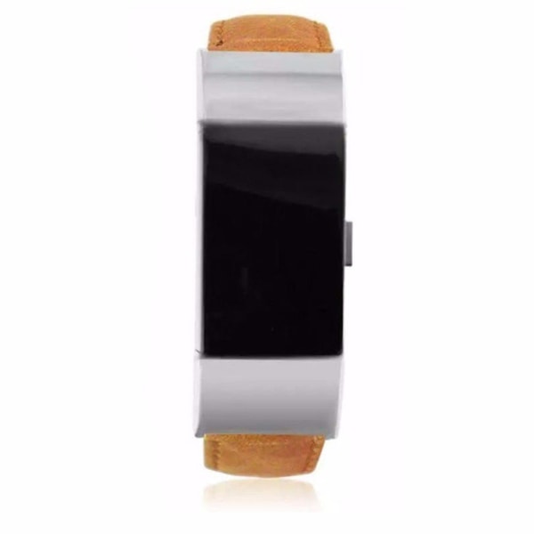 Crazy Horse Fitbit Charge 2 klockarmband i äkta läder - Brun Brun