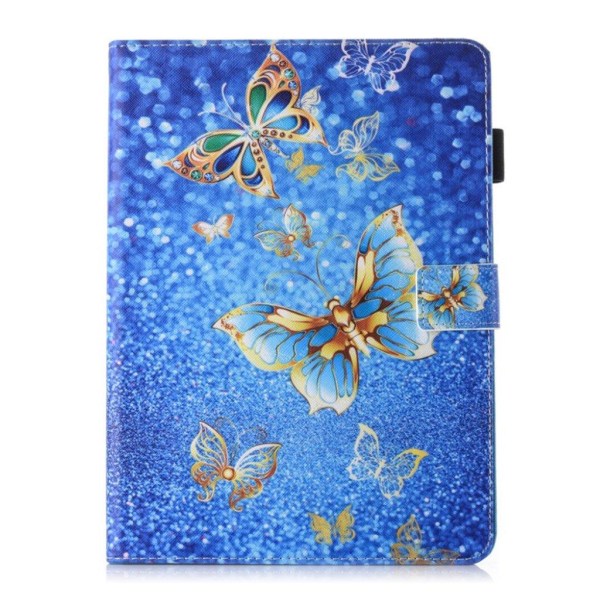 iPad (2018) kuvioitu suojakotelo - Siniset perhoset Multicolor