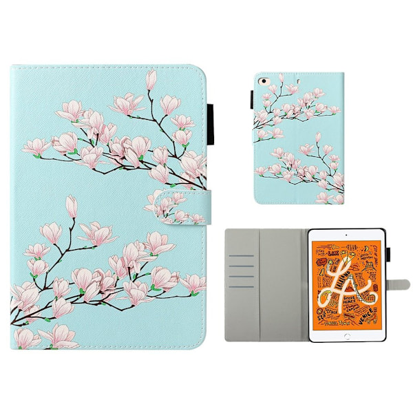 iPad Mini (2019) mönstrat flipfodral i läder - Plommonblomma Rosa