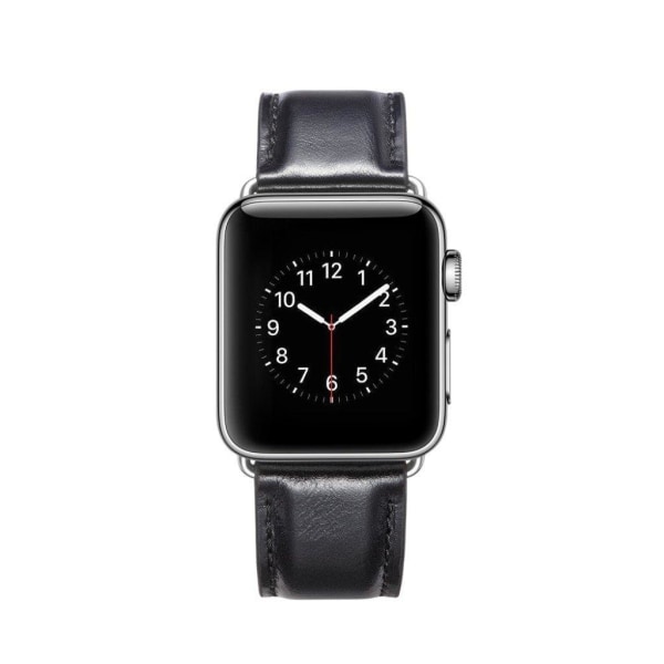 Apple Watch Series 4 44mm erstatnings urrem i kolæder - Sort Black