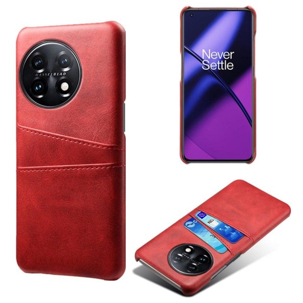 Dual Card Suojakotelo OnePlus 11 - Punainen Red