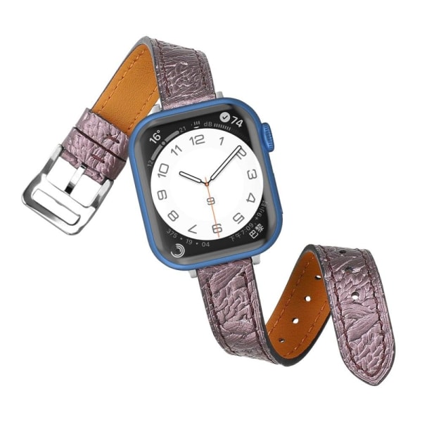 Apple Watch (45 mm) urrem i ægte vævet læder - Lilla Purple